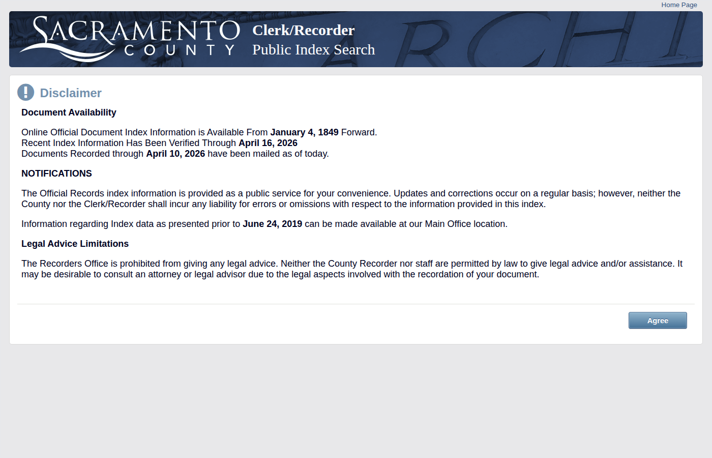 Step 1: Go to Sacramento County Recorder