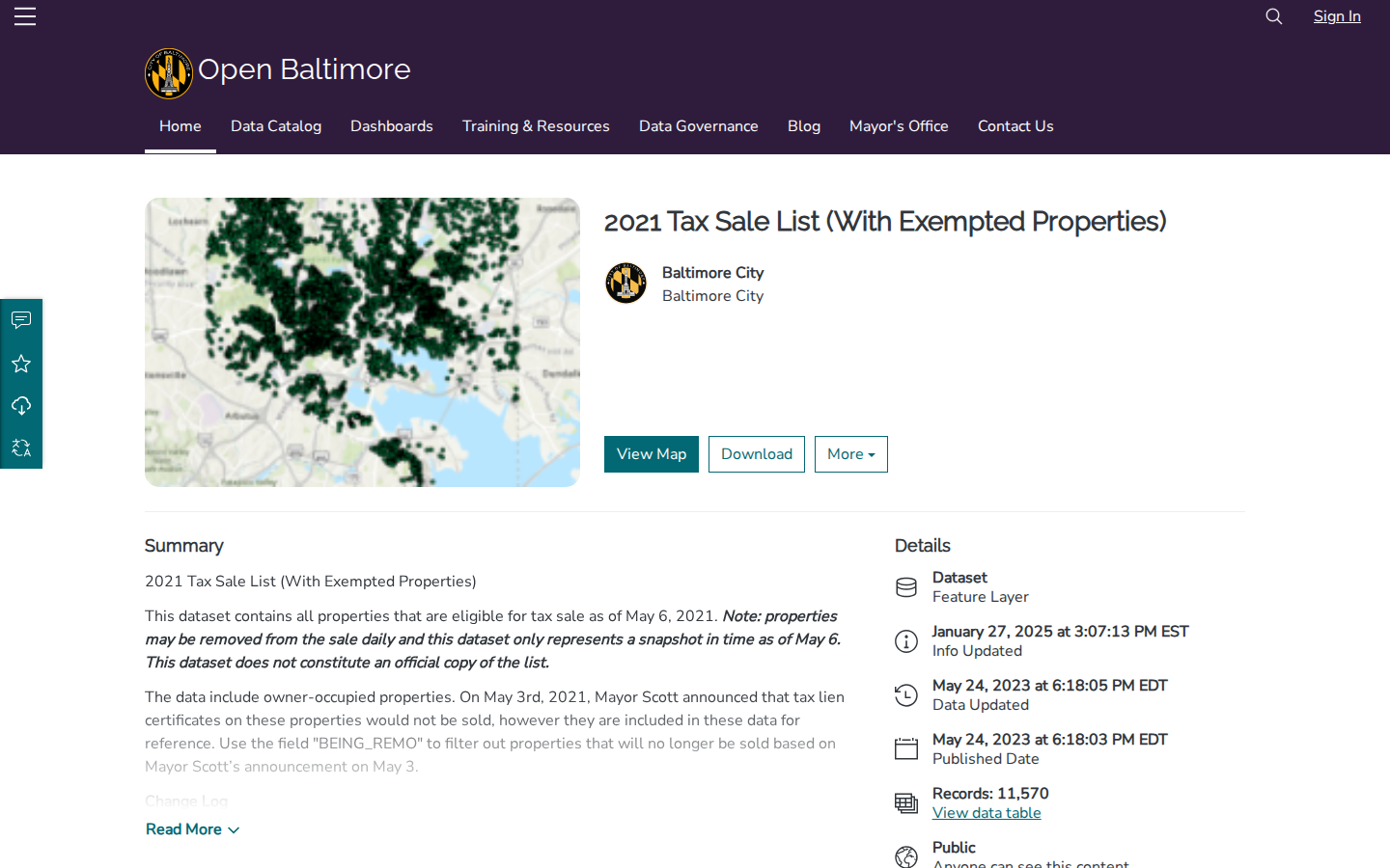 Step 2: Find the tax sale list — Baltimore City, Maryland tax sale