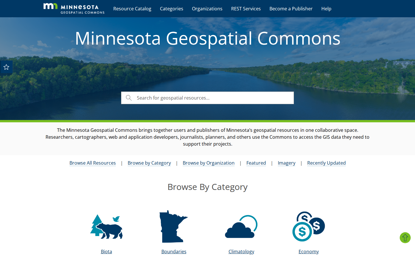 Step 1: Go to the Minnesota Geospatial Commons — Dakota County, Minnesota foreclosure