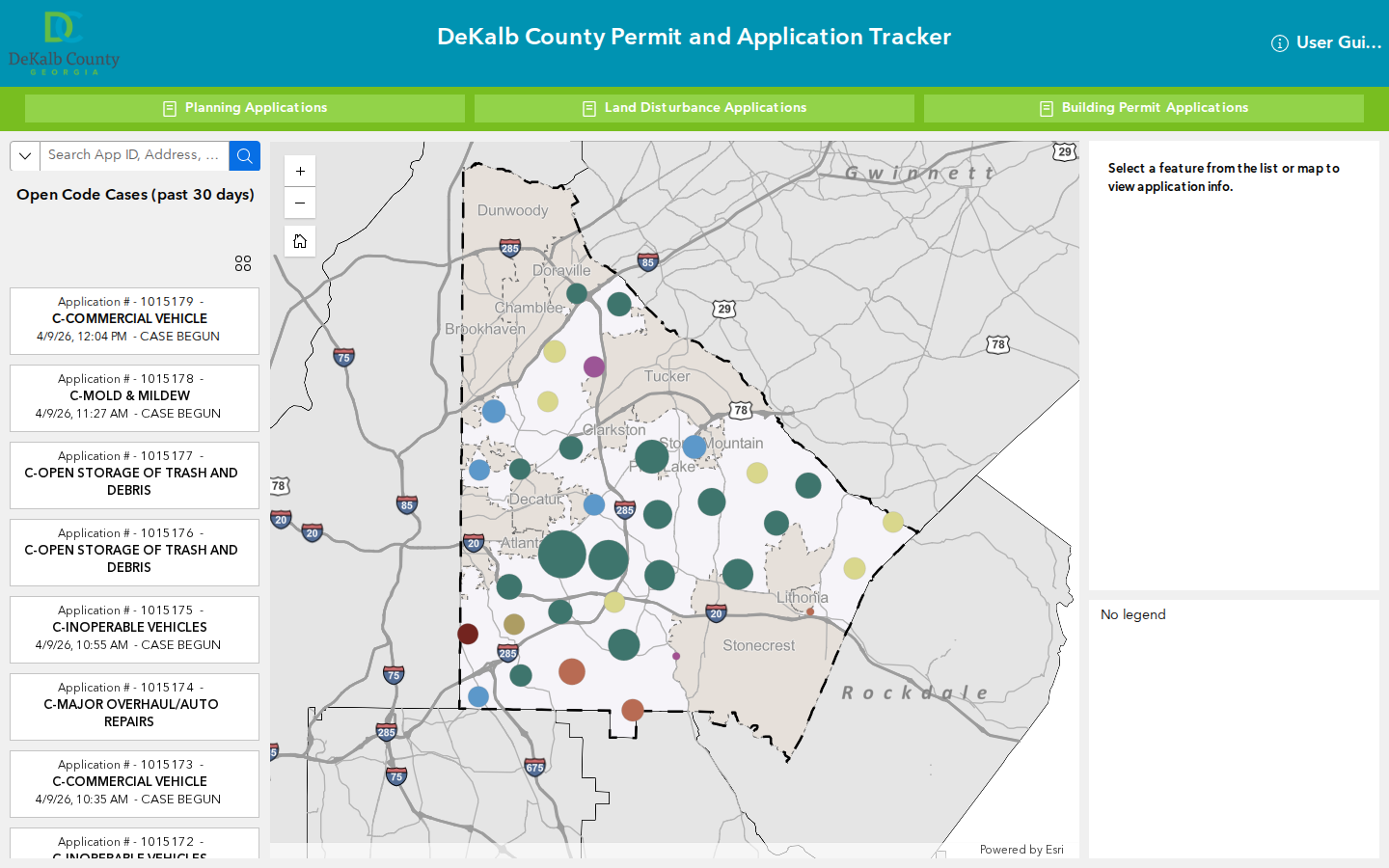 Step 1: Open the DeKalb County Permit and Application Tracker — DeKalb County, Georgia code violations
