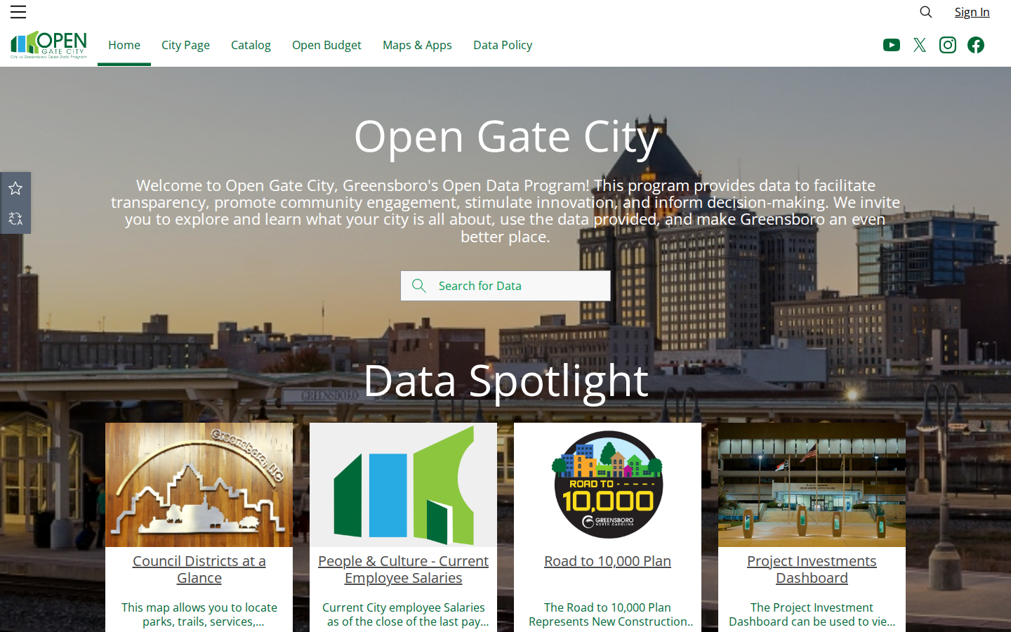 Step 1: Go to Greensboro's Open Gate City portal — Guilford County, North Carolina code violations