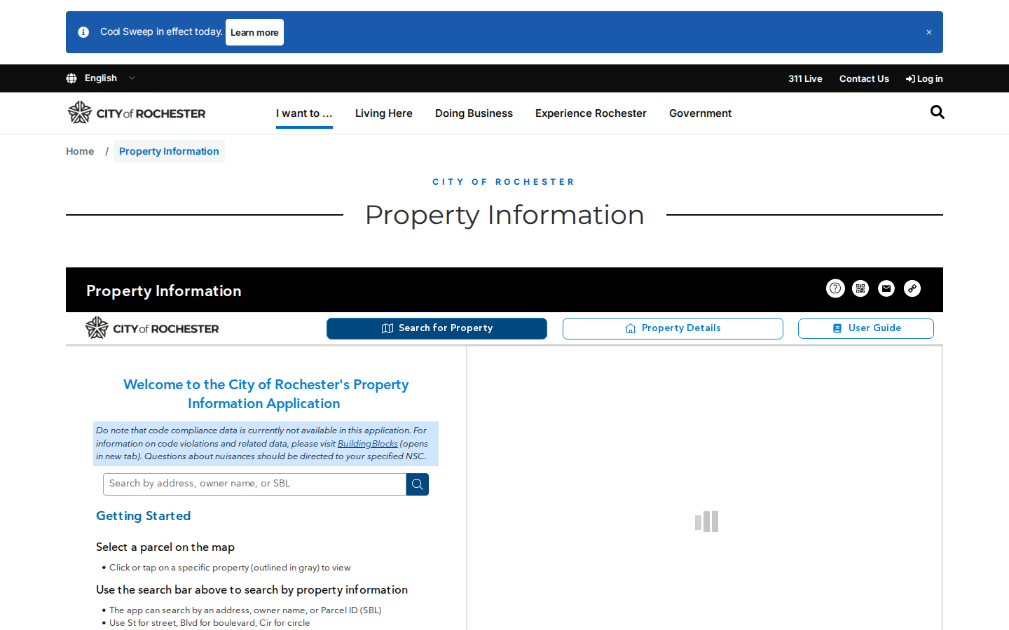 Step 1: Go to Rochester's Property Information Page — Monroe County, New York code violations