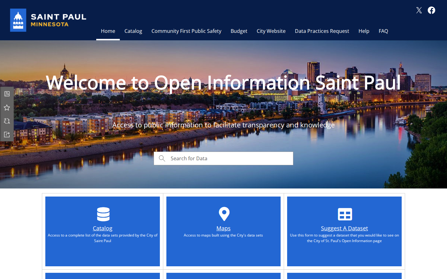 Step 1: Go to the St Paul Open Information portal — Ramsey County, Minnesota vacant buildings