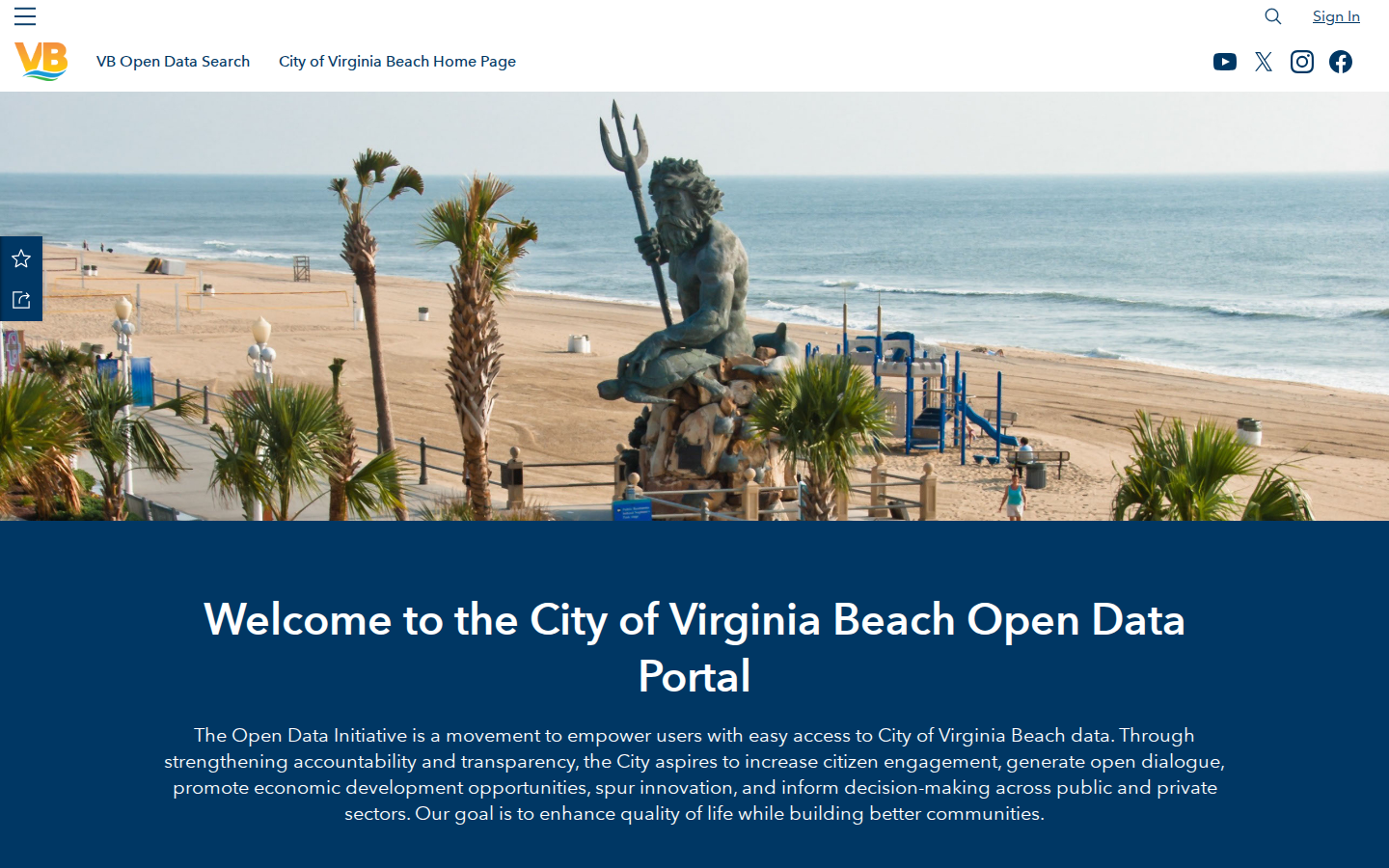 Step 1: Go to the Virginia Beach Open Data portal — Virginia Beach, Virginia code violations